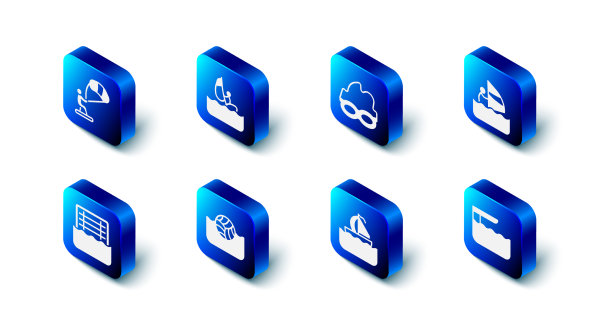 为游泳和潜水设置风帆眼镜图片下载