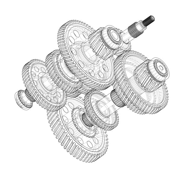 变速箱3d效果图绘制图片下载