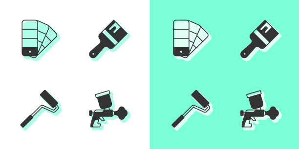 设置喷漆枪调色引导辊图片下载