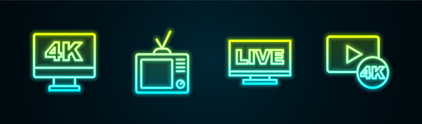 设置线屏幕电视4k复古直播流和图片下载