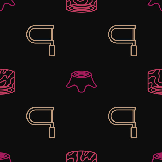 设置线树桩钢锯和无缝图片下载