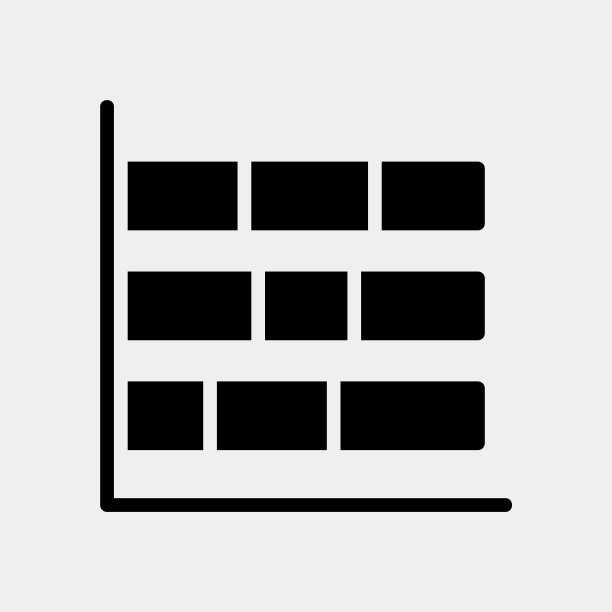 柱状图图标在固体风格的任何项目图片下载