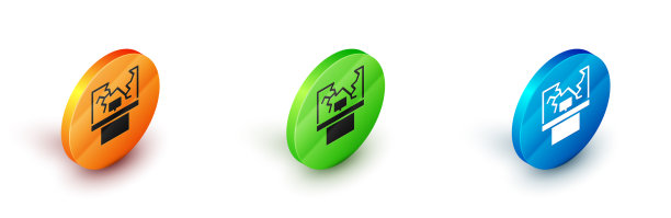 等距破窗图标孤立在白色图片下载