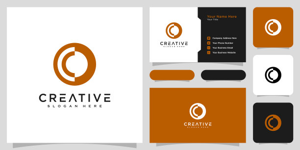 首字母o标志线条风格设计和图片下载