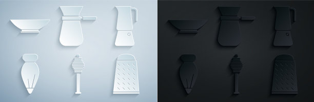 设置蜂蜜勺棍摩卡锅糕点袋图片下载