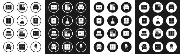 配有扶手椅、台灯、挂衣柜和电视桌图片下载