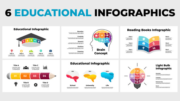 教育信息图表幻灯片图片下载