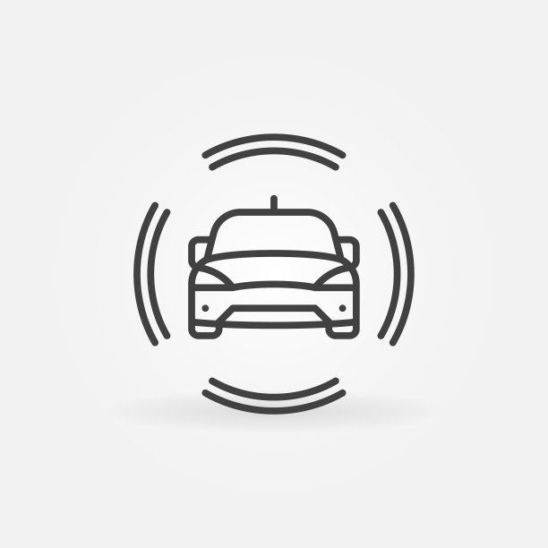 自动驾驶无人驾驶汽车概念线图片下载