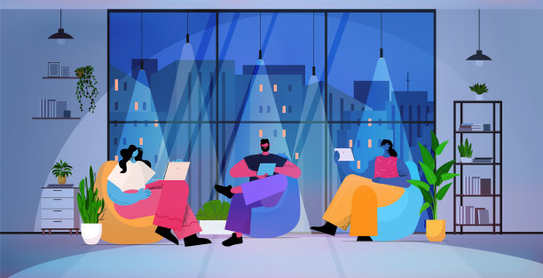 商务人士使用数码产品做生意图片下载