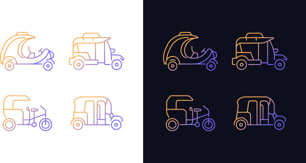 运输乘客业务梯度图标图片下载