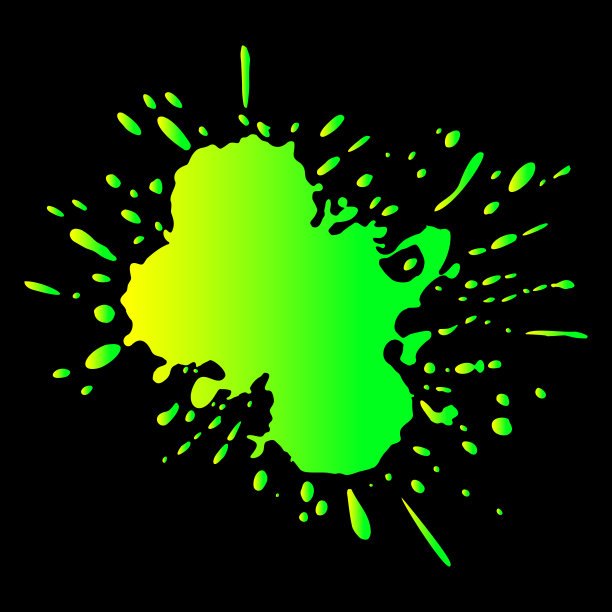 墨水下降。圆的,衣衫褴褛的墨迹。矢量插图。图片下载