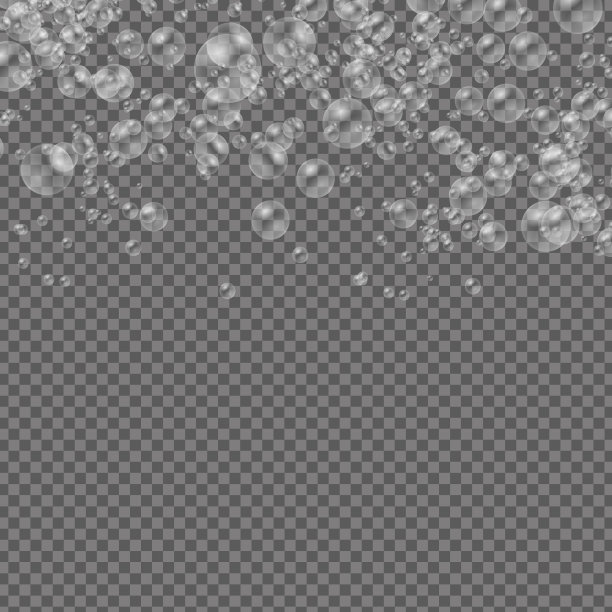 一套现实的彩色水肥皂泡沫图片下载