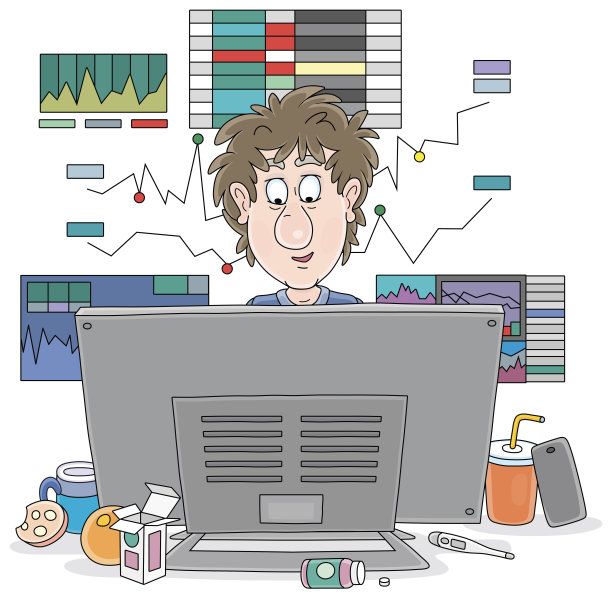 有趣的程序员背后的监视器图片下载