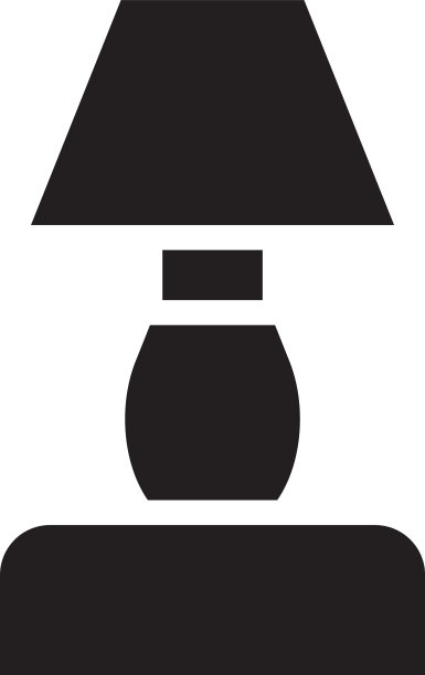 与标志灯的固态风格图标完美图片下载