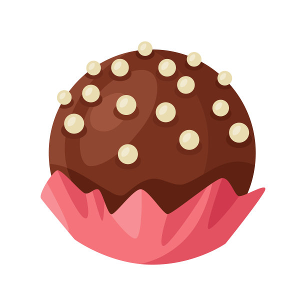 巧克力糖果的插图。酒吧、餐馆和商店的食品。图片下载