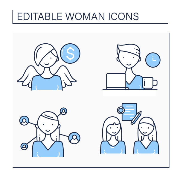 女性线图标设置图片下载