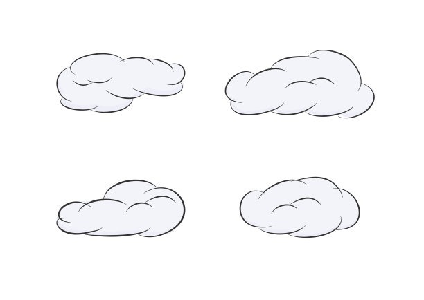 云矢量分离在白色背景ep161图片下载