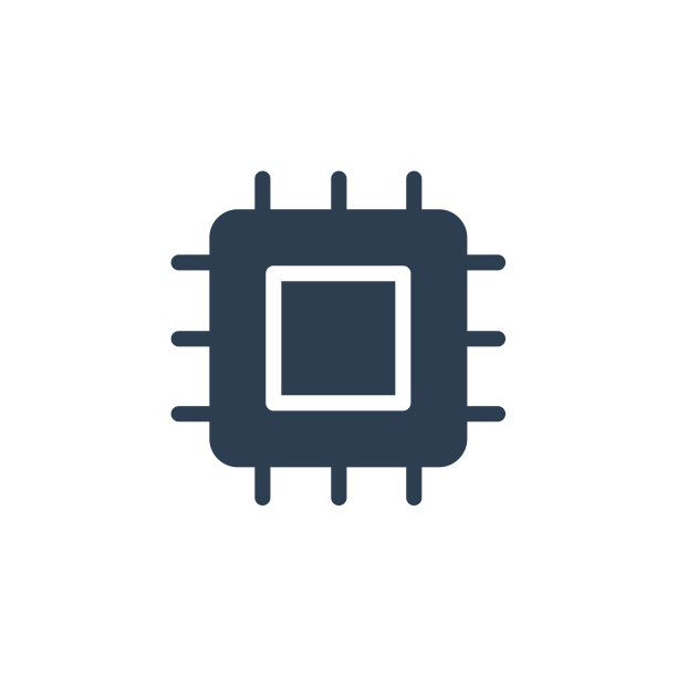处理器，主板，芯片固态平面图标。矢量图图片下载