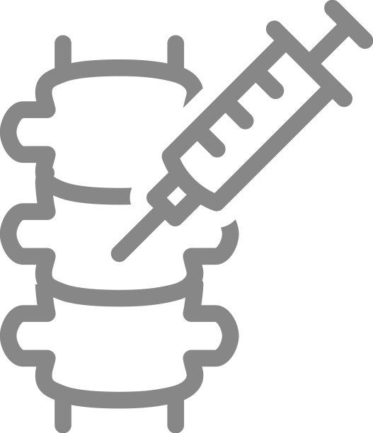 医用注射器和脊柱线图标腰椎图片下载