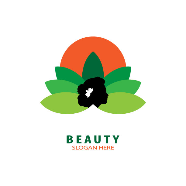 女子脸上以荷花图标为标志图片下载