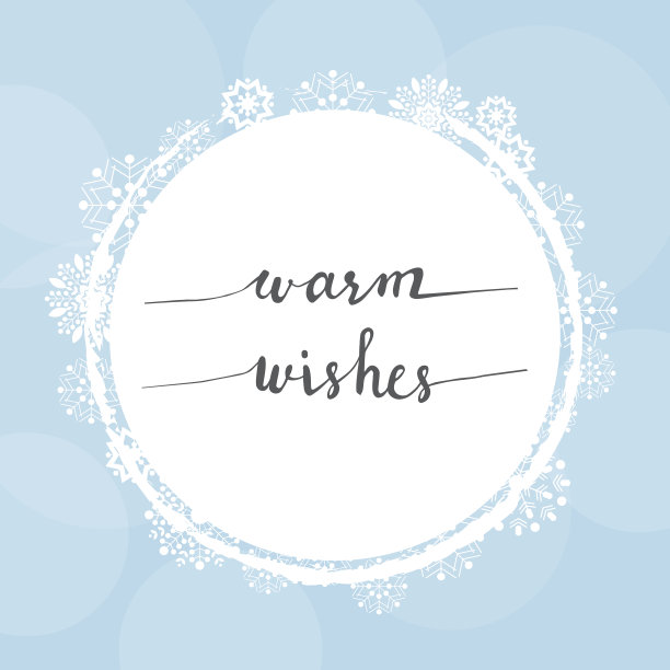 白色圣诞节雪花与书法eps10矢量插图框图片下载