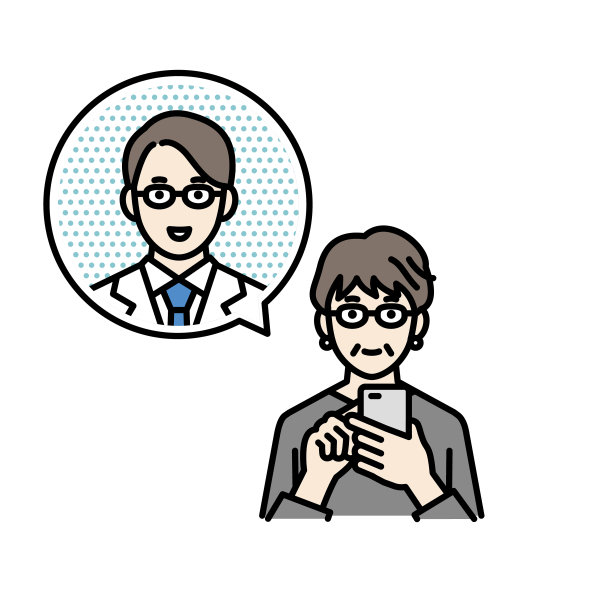 在智能手机上接受在线医疗服务的女性图片下载