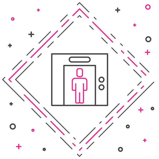 线升降机图标隔离在白色背景图片下载