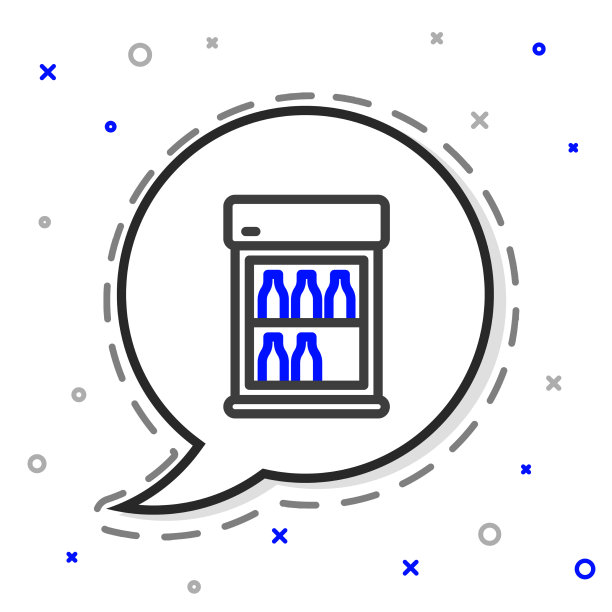 Line商业冰箱储存饮料图标图片下载