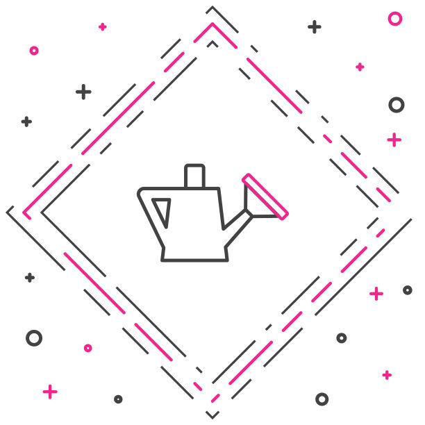 线喷壶图标孤立在白色上图片下载