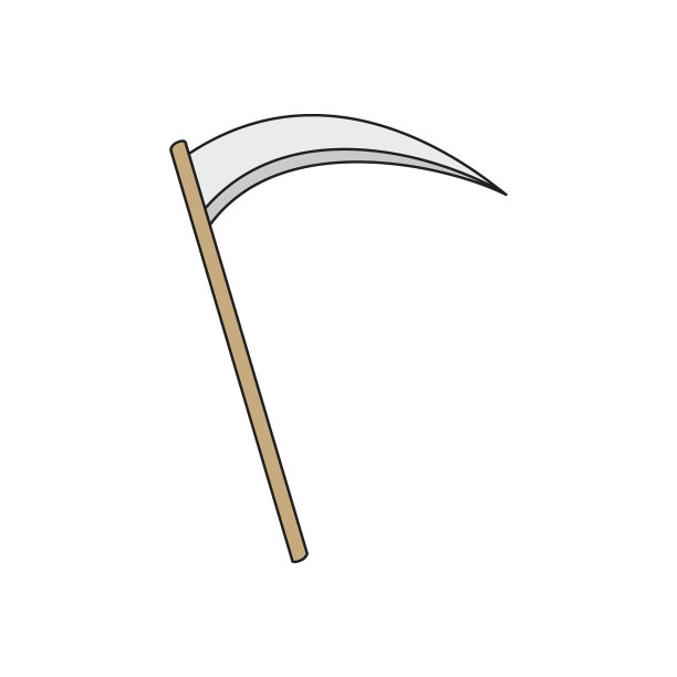 镰刀死亡工具手绘图片下载