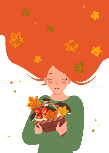 提篮子的秋妇图片下载