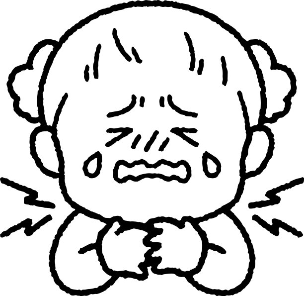 喉咙/脖子痛的女孩的插图图片下载