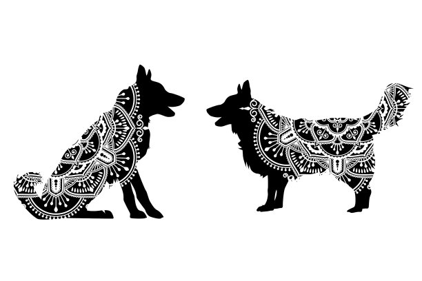 动物曼荼罗动物剪影曼荼罗森林图片下载