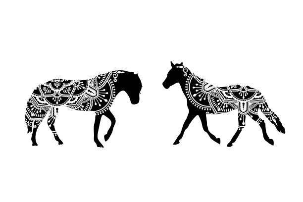 动物曼荼罗动物剪影曼荼罗森林图片下载