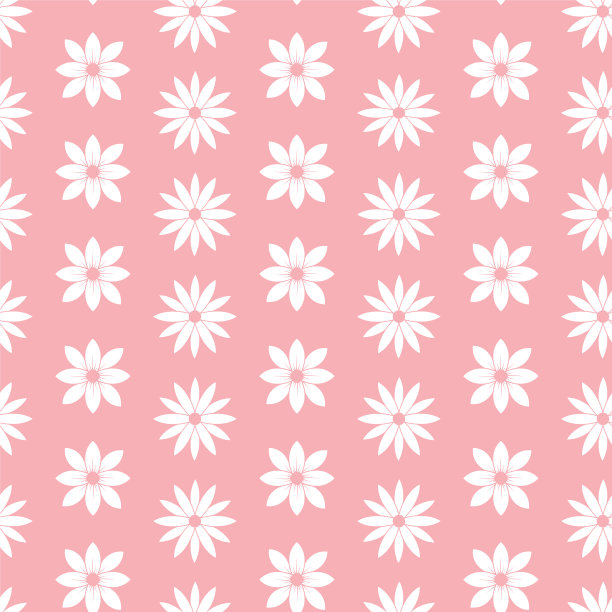 粉红色和白色的花朵条纹无缝重复图片下载