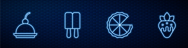 设线自制派樱桃芝士蛋糕冰图片下载