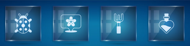 用花园耙和花耙设置瓢虫位置图片下载