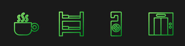 酒店设置咖啡杯线请不要打扰图片下载