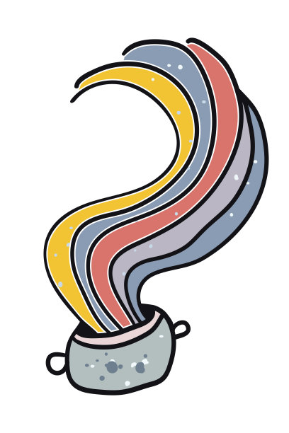 女巫坩埚与彩虹矢量插图派对时间图片下载