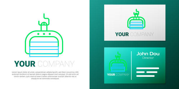 线滑雪升降机图标孤立的白色背景图片下载