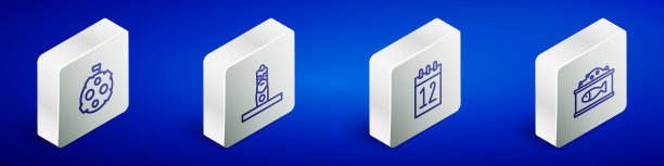 设等距线月亮与旗斯拉夫异教图片下载