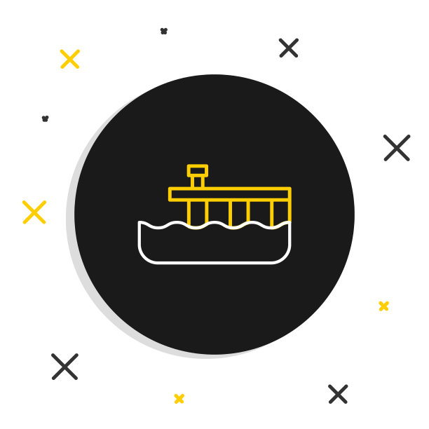 线海滩码头码头图标孤立在白色图片下载