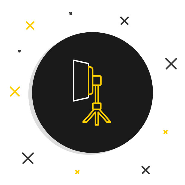 线工作室灯泡在软盒图标隔离上图片下载