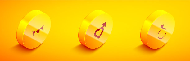 设置等距嘉年华花环旗心图片下载