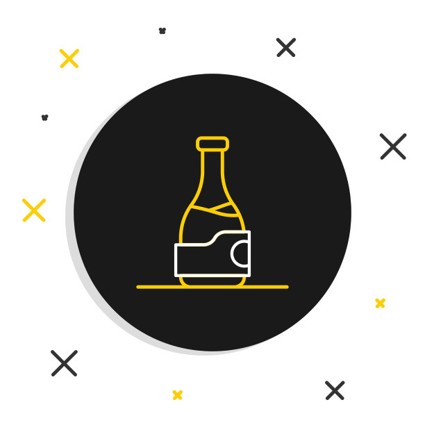 行瓶酒图标隔离白上图片下载