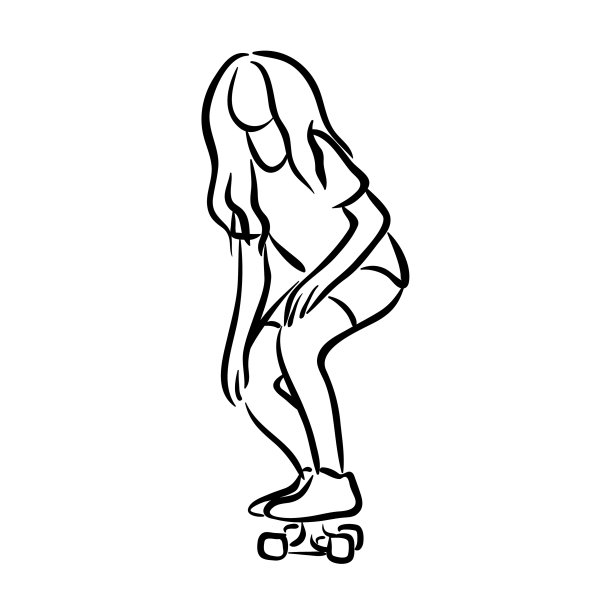 滑冰美容线艺术图片下载