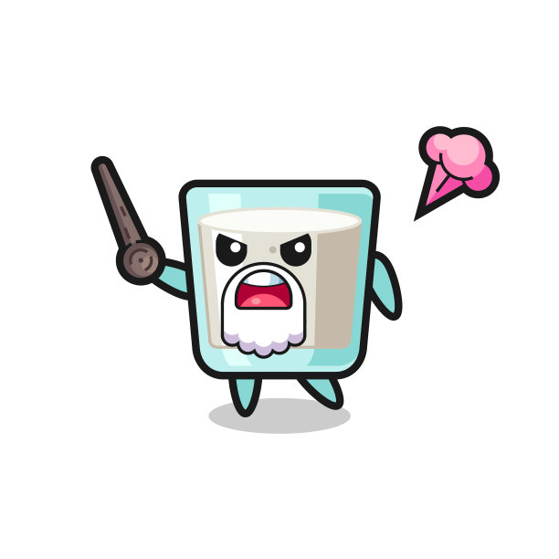 可爱的牛奶爷爷生气了图片下载