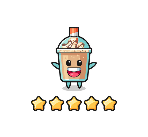 顾客最佳评价奶昔可爱的人物图片下载
