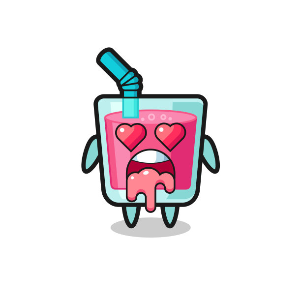 一个可爱的草莓坠入爱河的表情图片下载