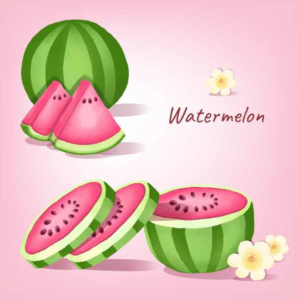 数码画红西瓜多汁图片下载